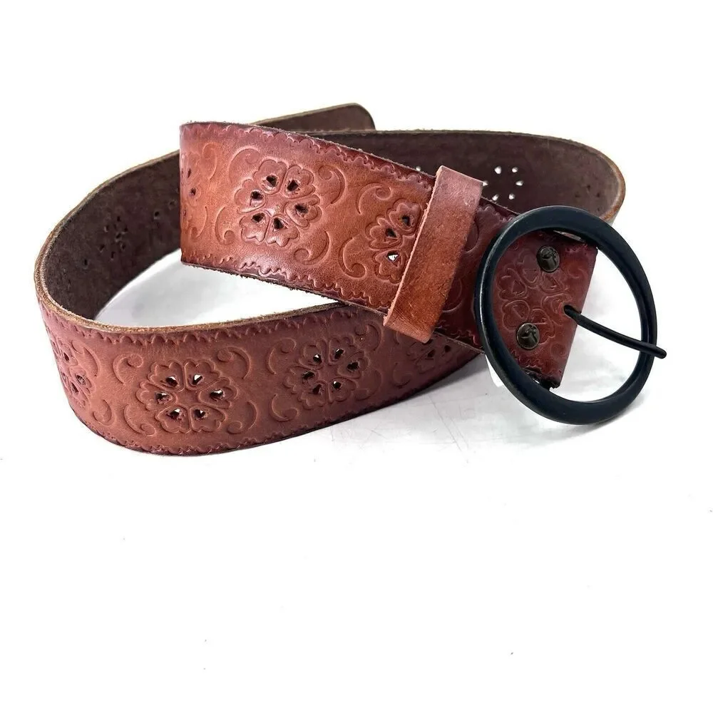 American Eagle Brown Tooled Leather Boho 2